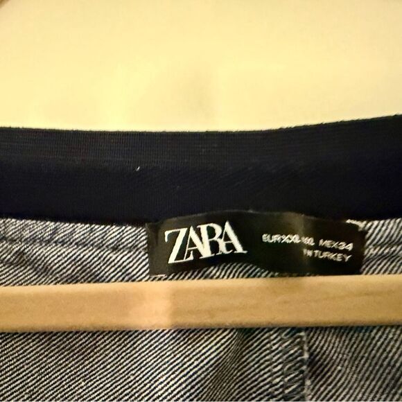 Zara cropped, linen blend pants, XL. - Picture 2 of 4